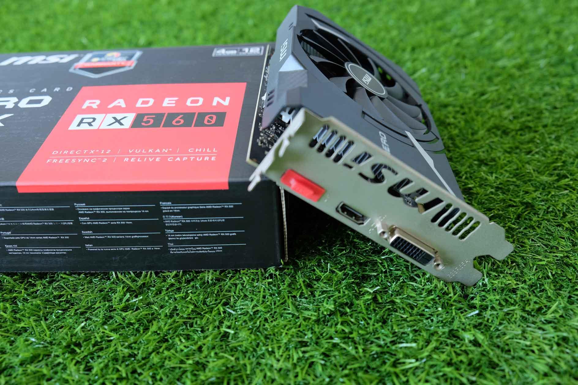 AMD RX 560/4GB MSI AERO ITX (OC,D5) การ์ดจอ 4 G เล่นเกมส์ได้เยอะ