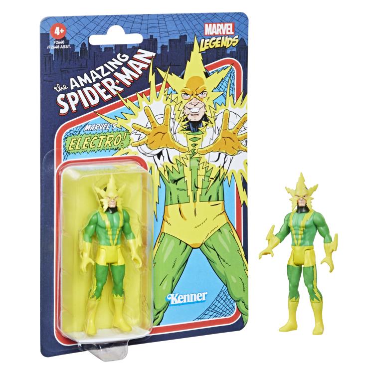 Hasbro Marvel Legends Series Electro 3.75-Inch Retro 375 Collection Action Figure ฮาสโบร มาร์เวล เลเจนด์ หุ่นโมเดลฟิกเกอร์ อิเล็คโทร ขนาด 3.75 นิ้ว ลิขสิทธิ์แท้