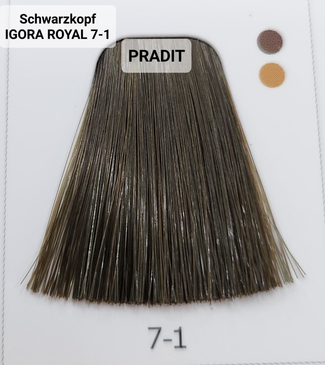 Schwarzkopf Igora Royal ครีมย้อมผม อีโกร่า รอยัล เบอร์7-1 สีบลอนด์กลางออกหม่น (60ml) 80 กรัม