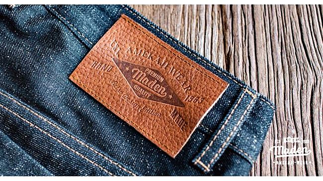 001064 กางเกงยีนส์ Maden American retro Selvage Denim 13Oz ยีนส์วินเทจ Fit Straight ผ้าริมแดง Size 28-34