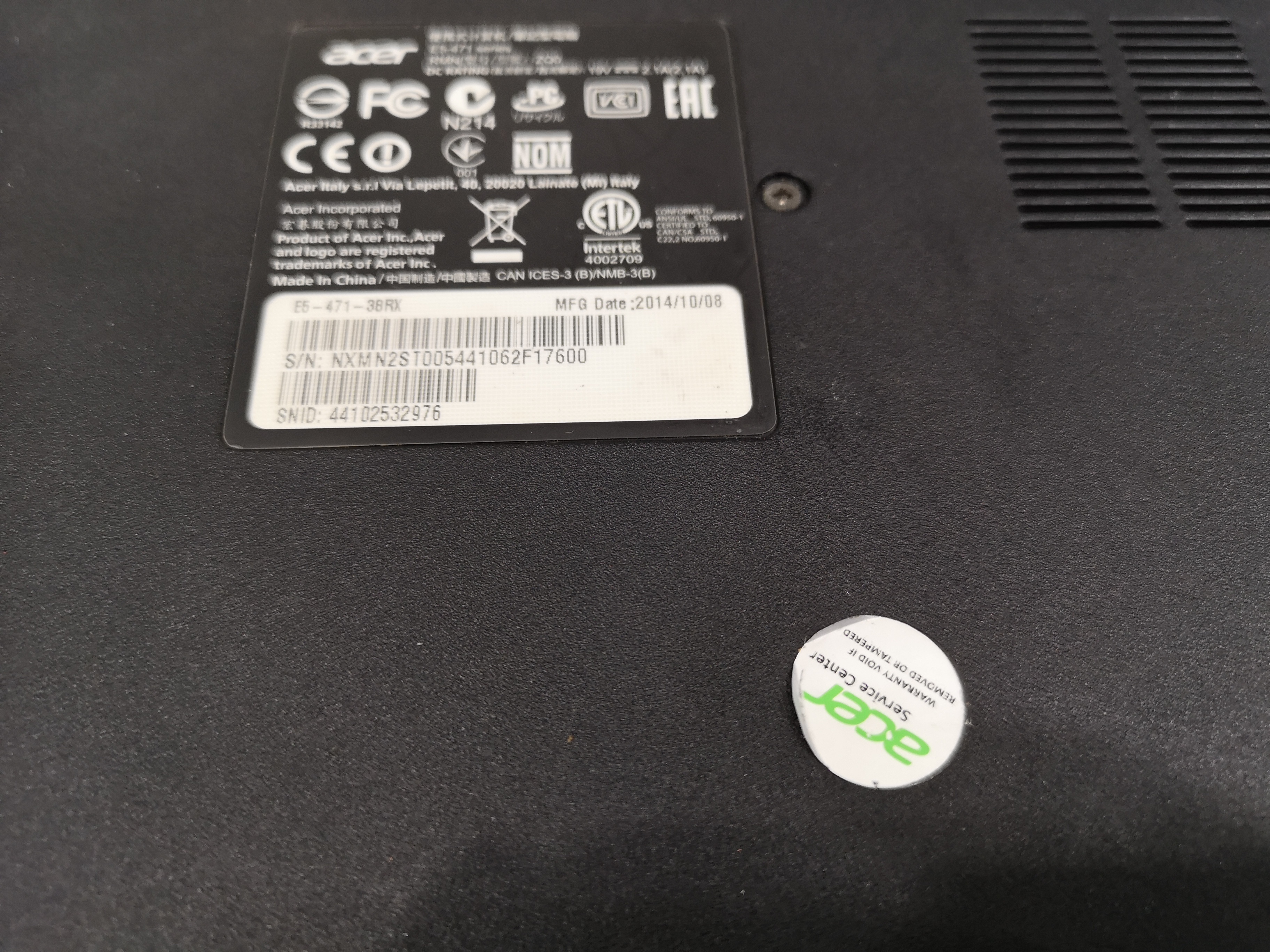 ACER Aspire E5-471