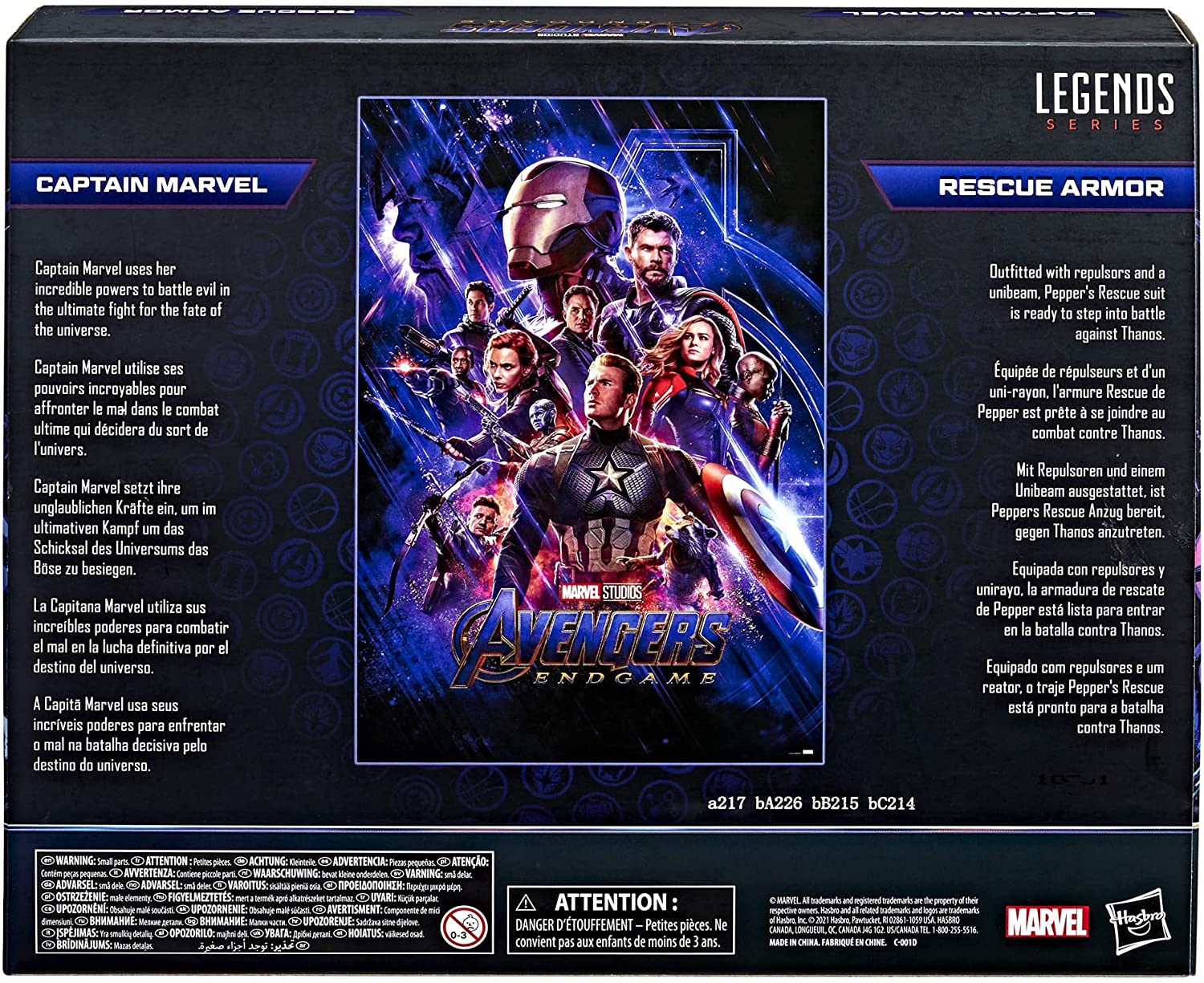 Hasbro Marvel Legends Series Captain Marvel and Rescue Armor Avengers Infinity Saga 6-inch Scale Figure (Amazon Exclusive) ฮาสโบร มาร์เวล เลเจนด์ หุ่นโมเดลฟิกเกอร์ กัปตัน มาร์เวล และ เรสคิวท์ ขนาด 6 นิ้ว ลิขสิทธิ์แท้