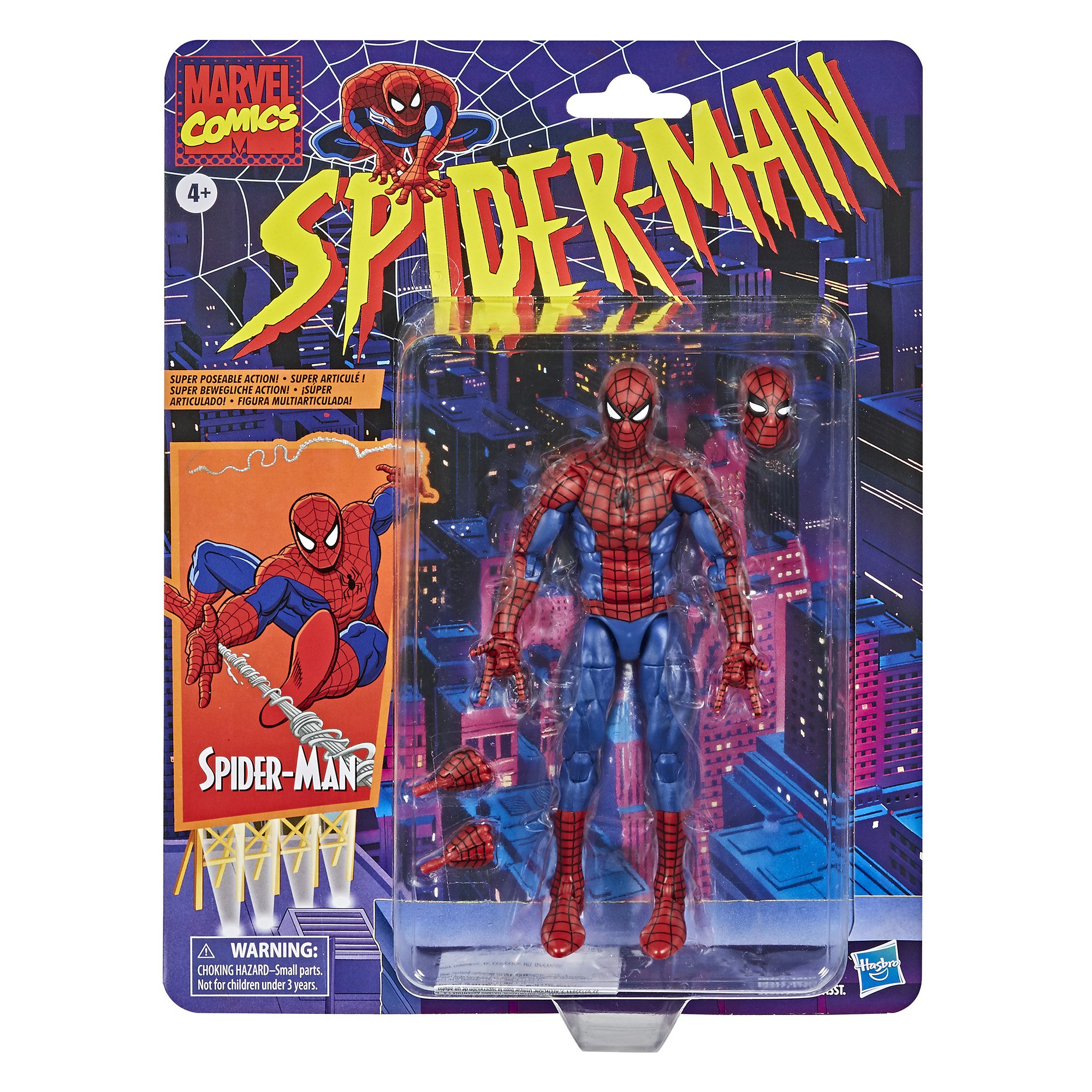 Hasbro Marvel Legends Retro Collection Spider-Man 6-inch Figure ฮาสโบร มาร์เวล เลเจนด์ ซีรี่ย์ส หุ่นโมเดลฟิกเกอร์ สไปเดอร์แมน ขนาด 6 นิ้ว ลิขสิทธิ์แท้