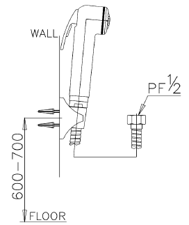 COTTO CT992NK#CR(HM) ชุดสายฉีดชําระ โครเมี่ยม