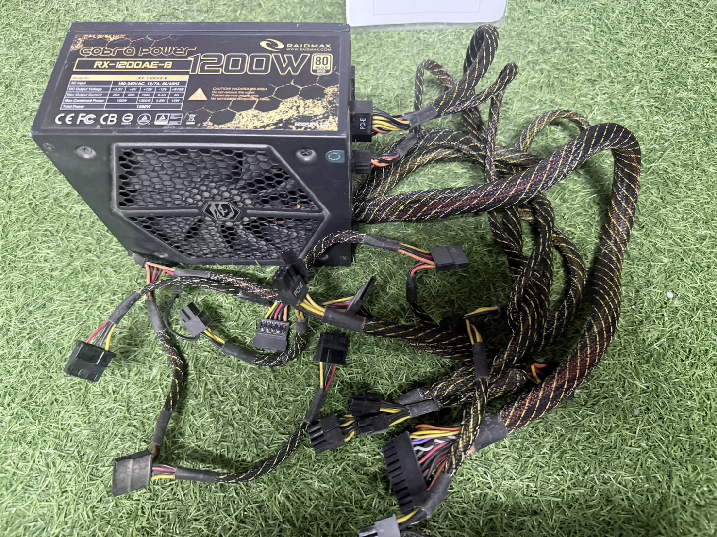 อุปกรณ์จ่ายไฟ POWER SUPPLY Cobra RX-1200AE-B 1200W สายตามรูป