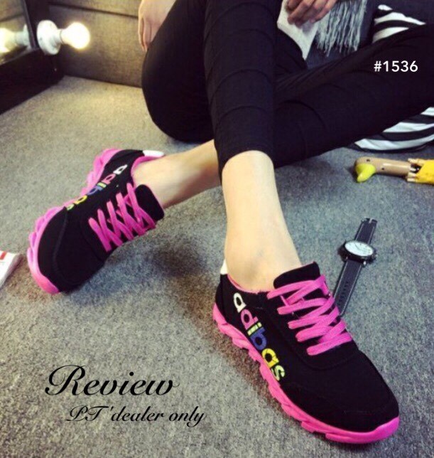 พร้อมส่ง : รองเท้าผ้าใบ Sport สกีนลาย (สีเขียว)