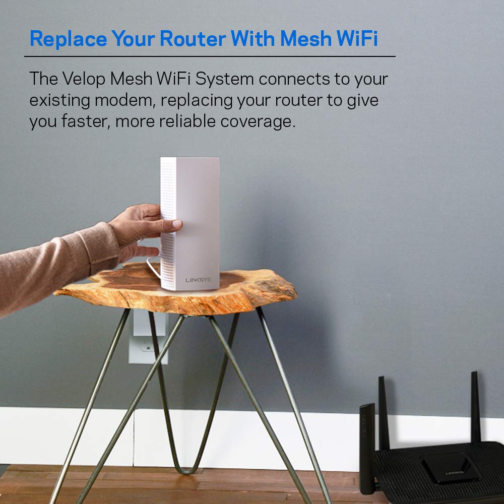 ขายถูก LINKSYS VELOP WHOLE HOME MESH WI-FI TRI-BAND(Pack 3) ส่งฟรี/ออกใบกำกับภาษีได้/ประกัน3ปี
