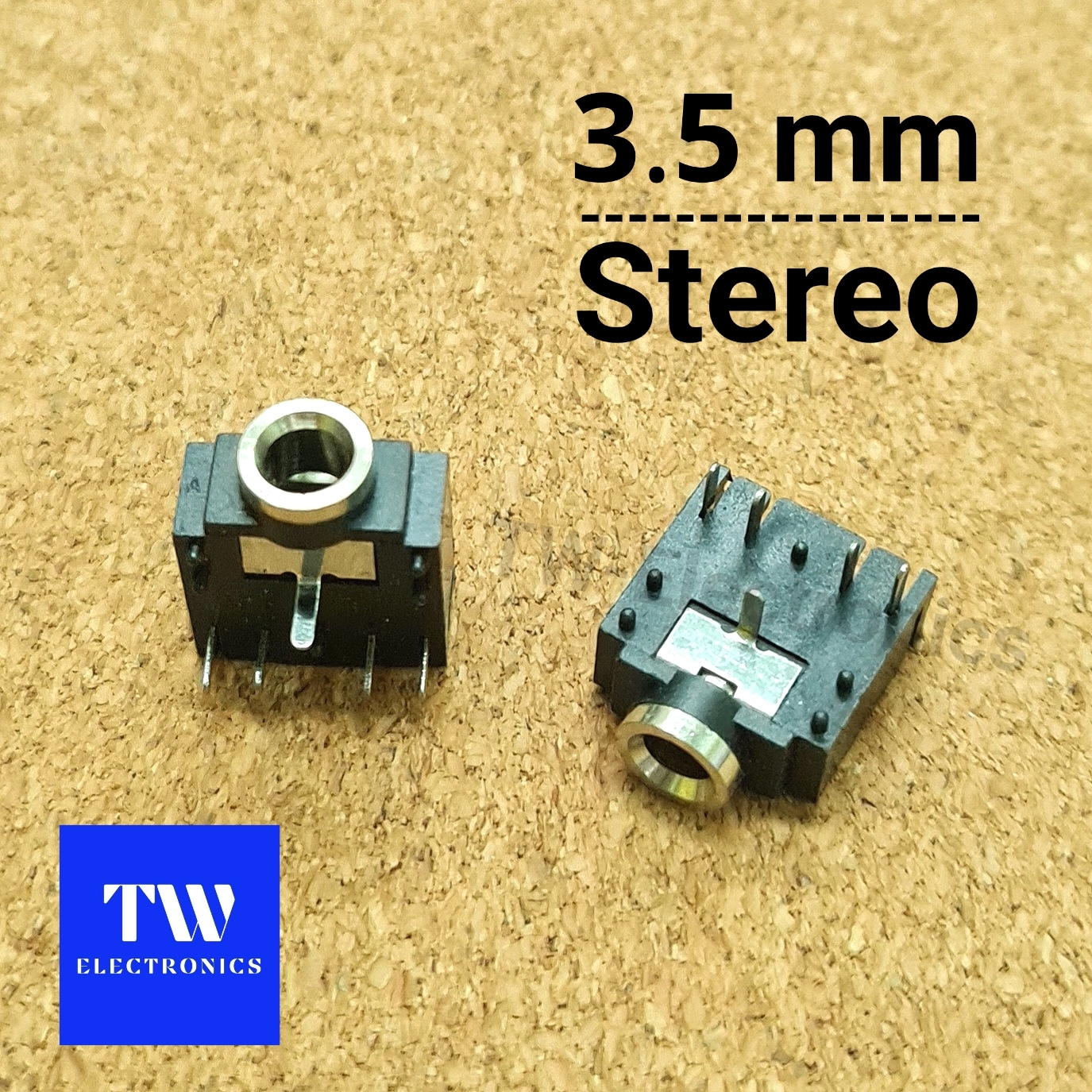 3.5mm Stereo ลงปริ้นท์ เหลี่ยม 5ขา