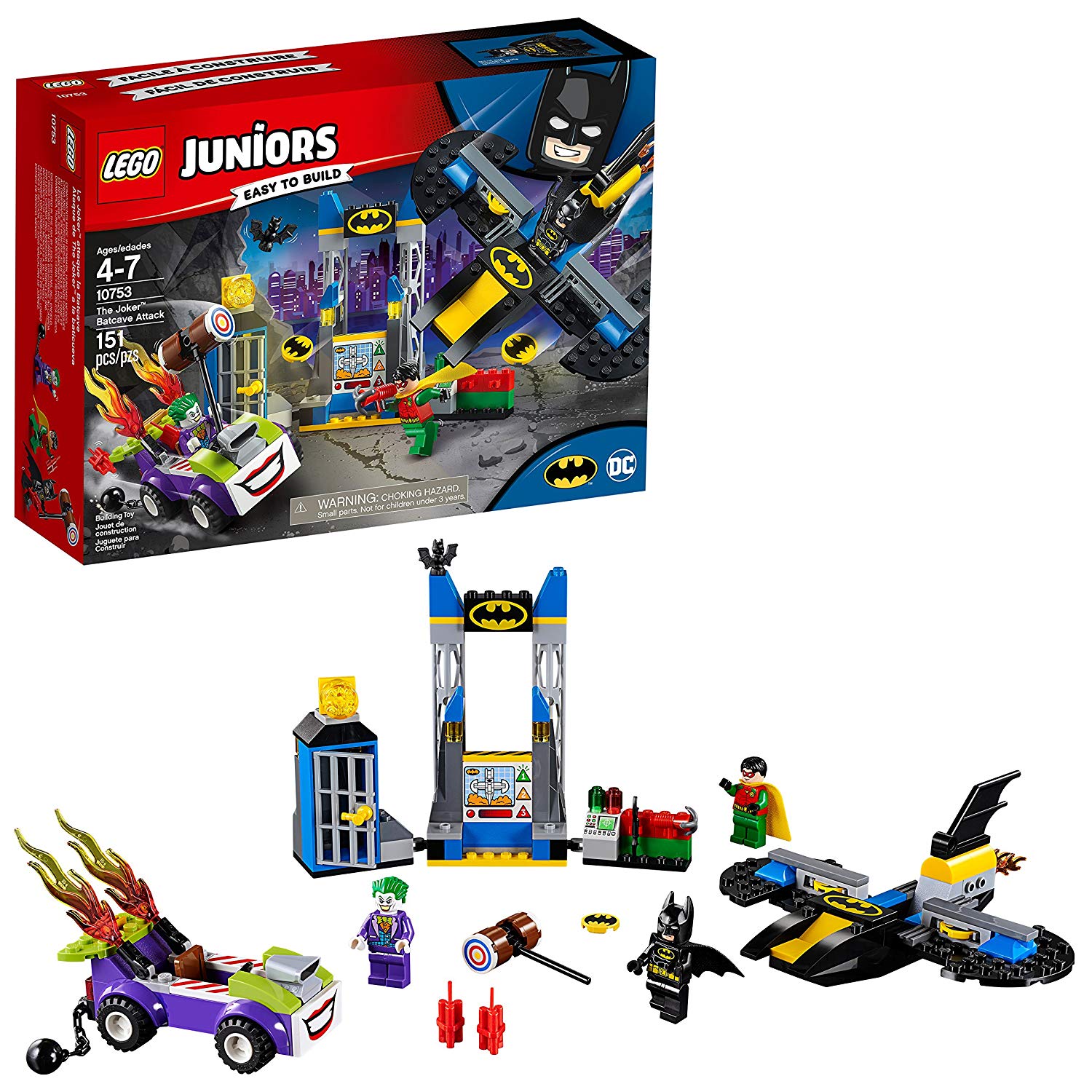 LEGO Juniors DC Comics : The Joker Batcave Attack รุ่น 10753