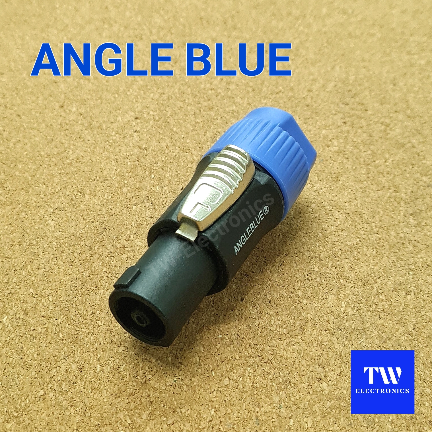ปลั๊กลำโพงสปีคคอน (ตัวผู้) สีน้ำเงิน / ANGLE BLUE