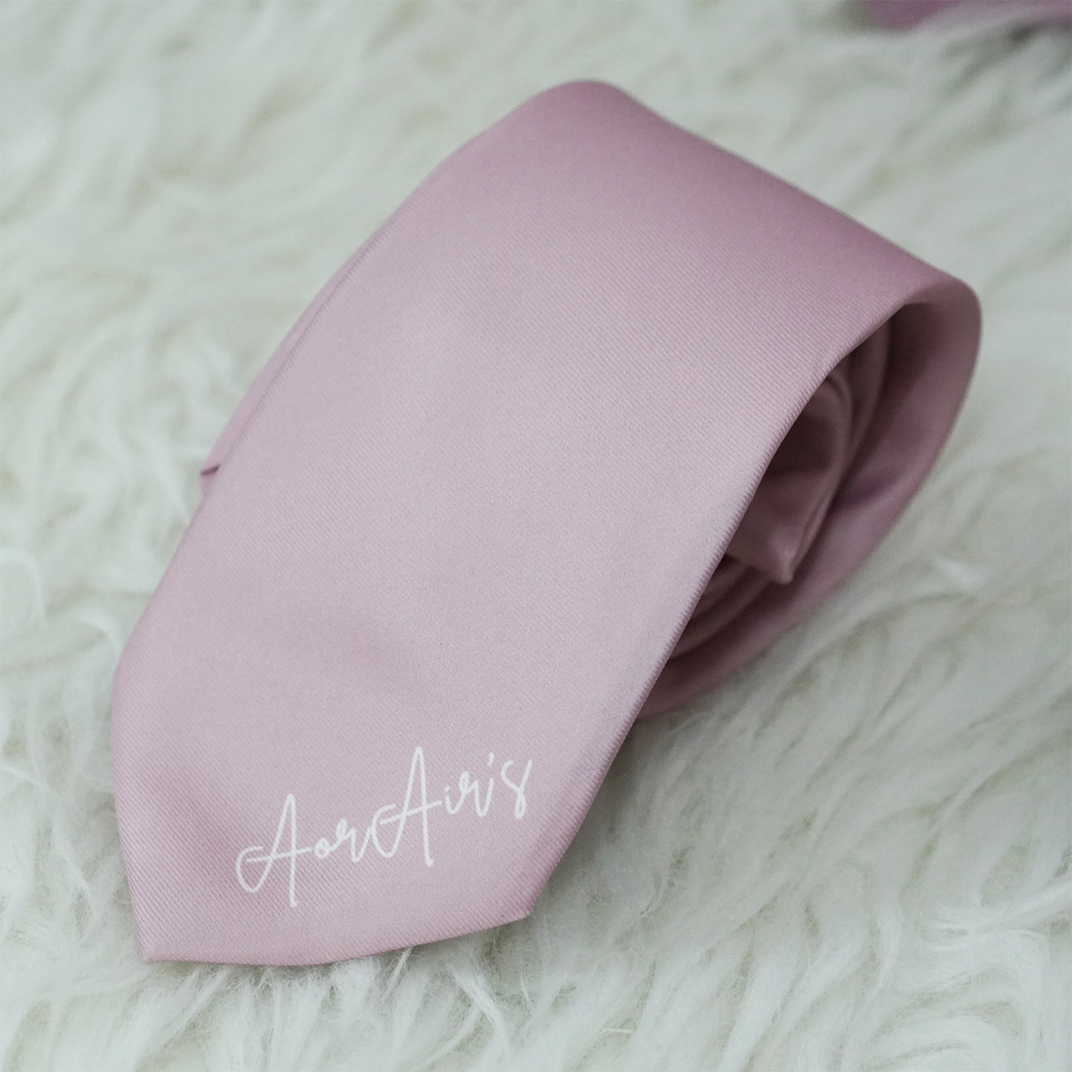 เนคไท สั่งทำใส่ชื่อ ขนาด 3" - Minimal - Pink
