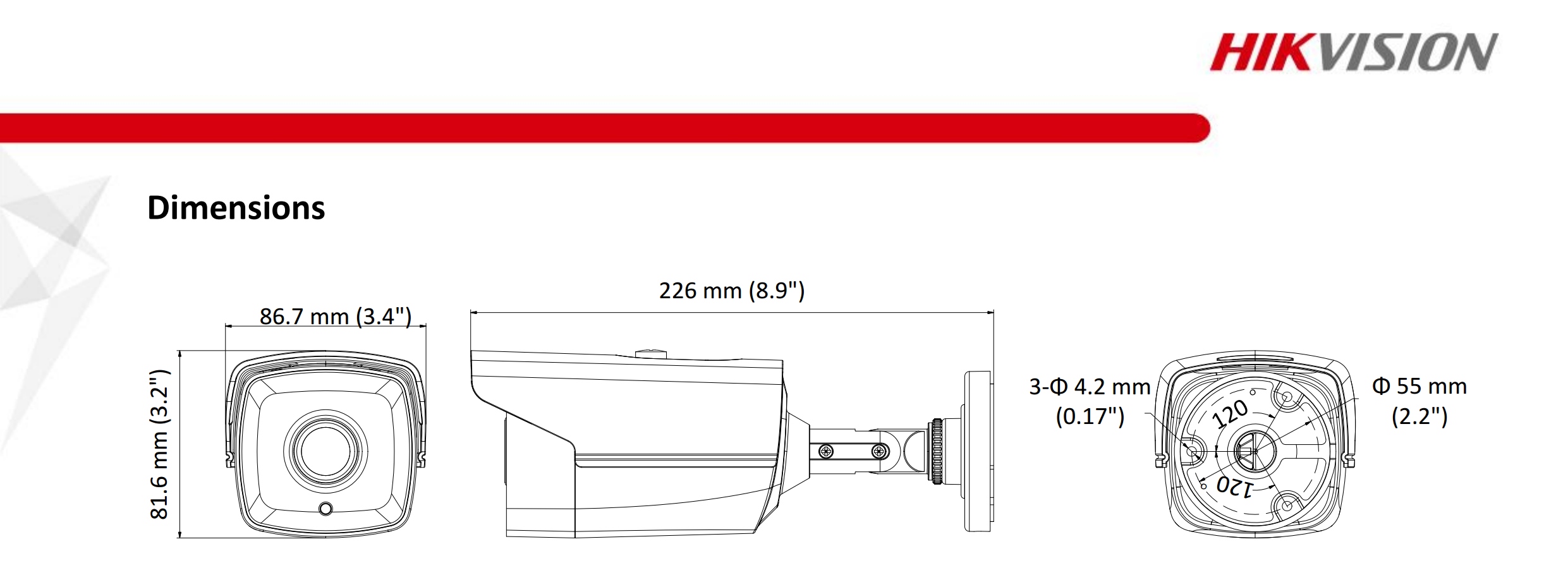 ขายถูก HIKVISION Turbo HD รุ่น DS-2CE16D0T-IT3F ความละเอียด 2 ล้านพิกเซล