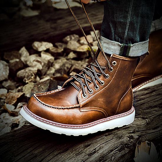 01070 รองเท้าบูท Miyano Martin Boots Leather Shoes high สไตล์วินเทจ [ชาย/หญิง] Size 39-44