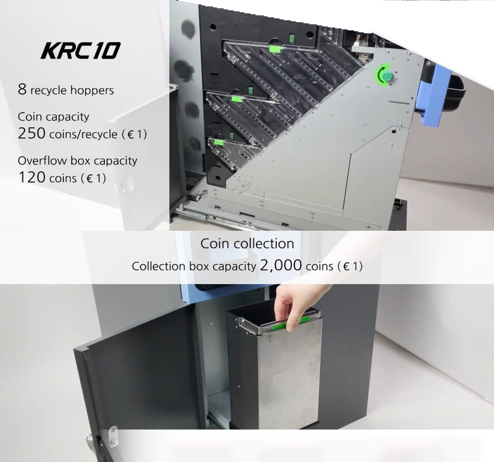 ขายถูก เครื่อง KR10/KRC10 เครื่องรับ-จ่ายเงินสดอัตโนมัติ ประสบการณ์ใหม่ให้กับลูกค้าสามารถรับ-จ่าย หรือ ทอนเงินได้ด้วยตัวเอง ประกันศูนย์
