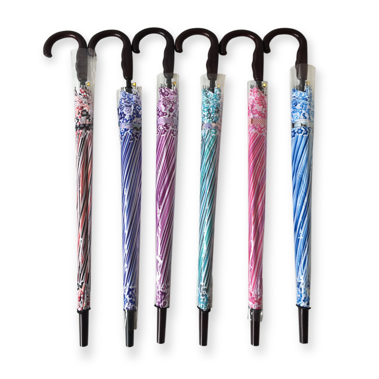 ร่มตอนเดียว22 8ก้านรหัสลายดอกไม้