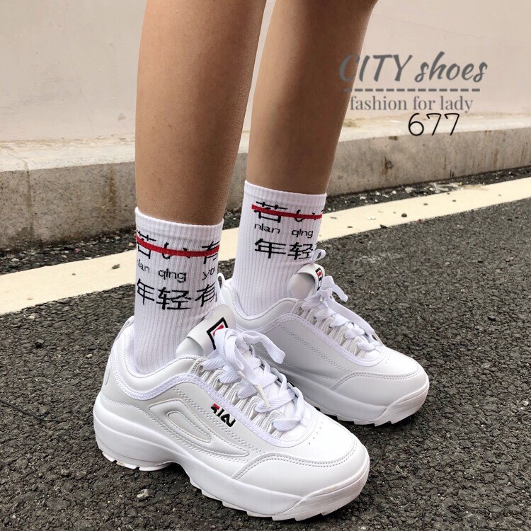 รองเท้าผ้าใบ Style FILA Disrupto (สีชมพู)