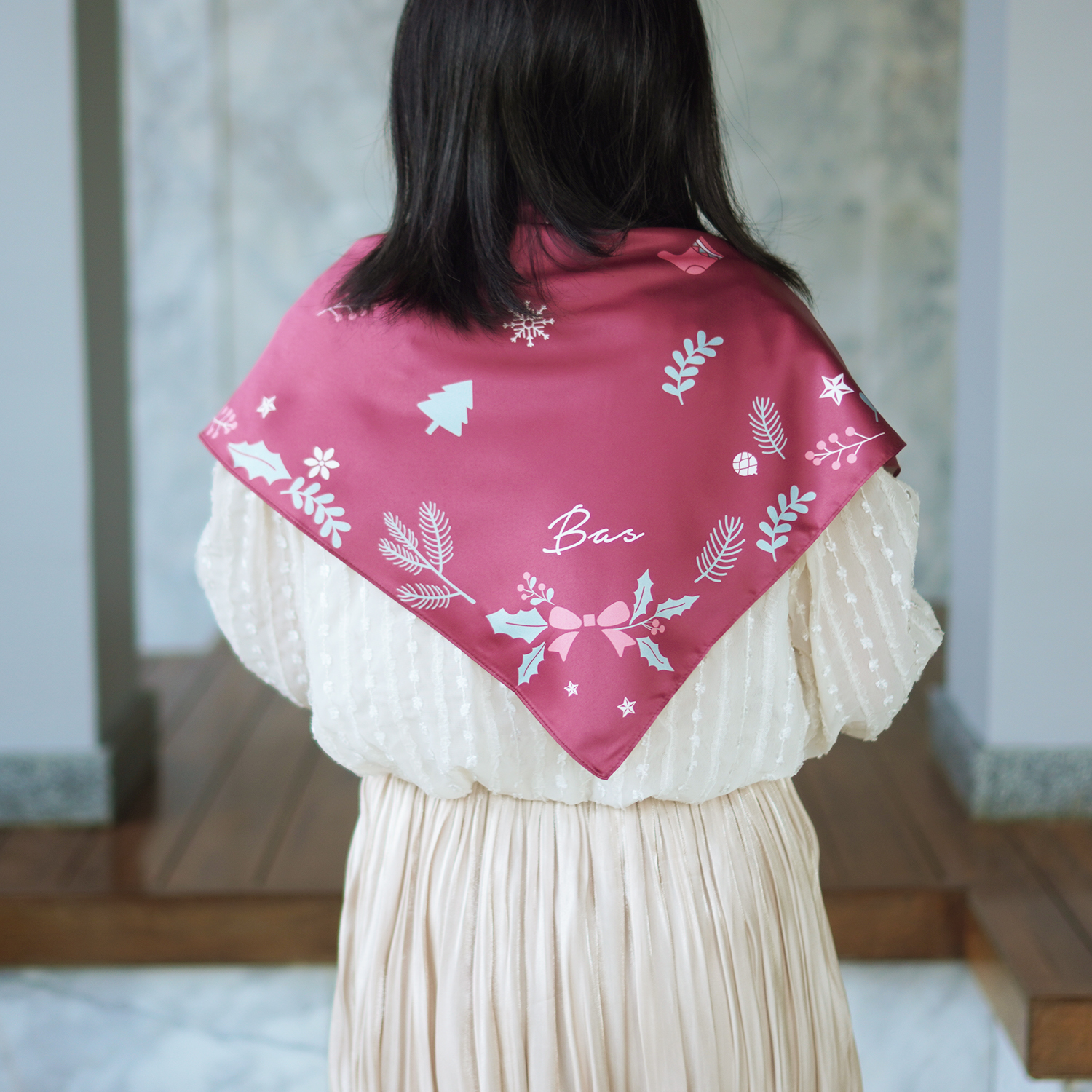 ผ้าพันคอ ลาย Christmas - Red