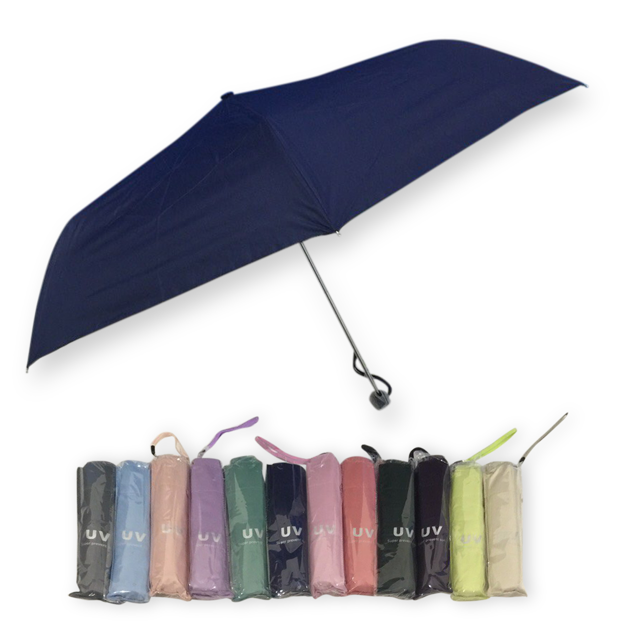 ร่มGBU3ตอนแบนเบารหัสGM345ยูวีดำ