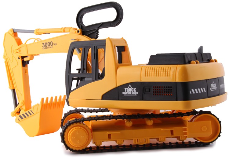 โมเดลรถขุดของเล่น รถก่อสร้างจำลอง ราว 1/24 พลาสติก เข็นเล่นได้ construction model excavator รถแบ็คโฮของเล่น