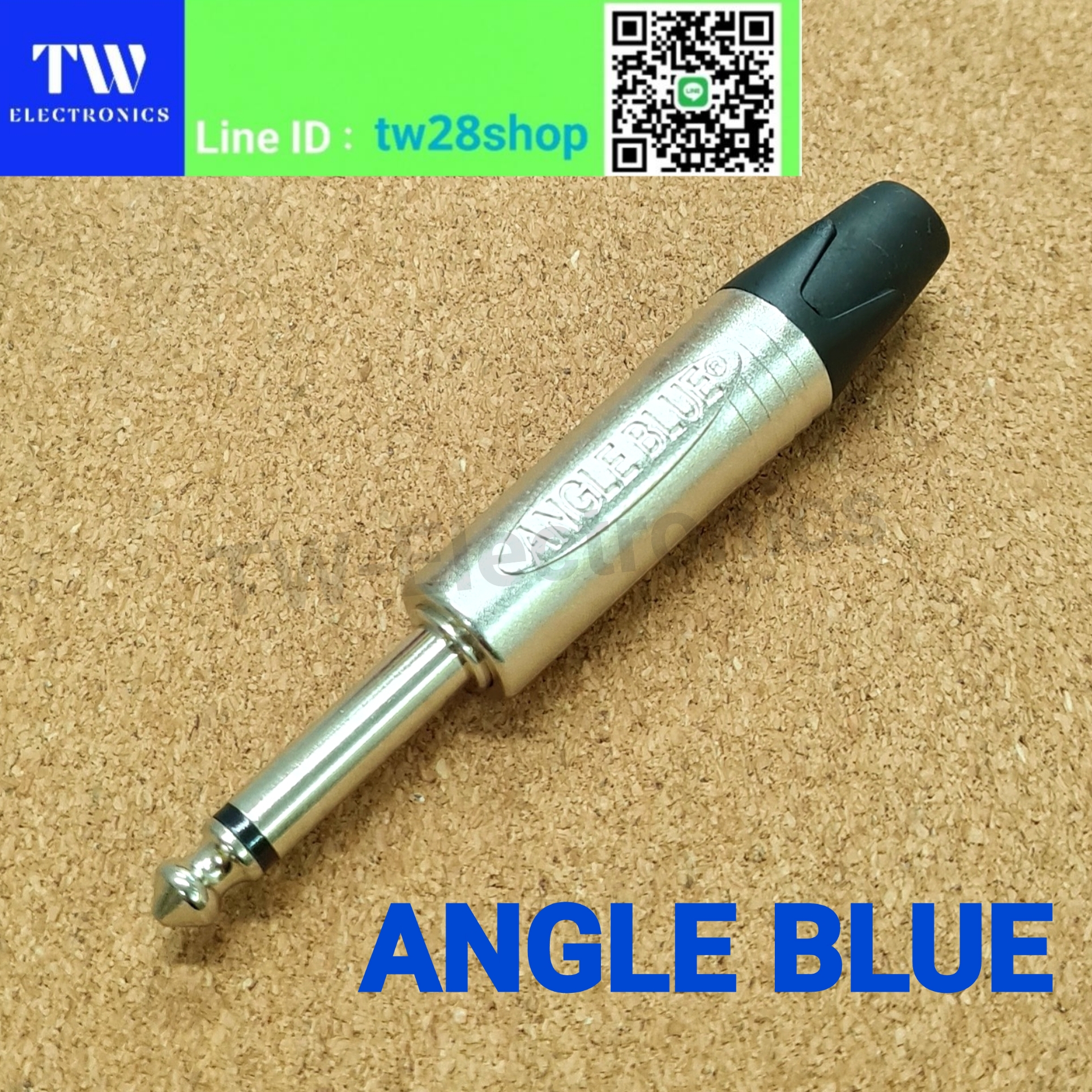 ปลั๊กโฟนโมโน 6.35 (1/4") ANGLE BLUE / AG6.35P