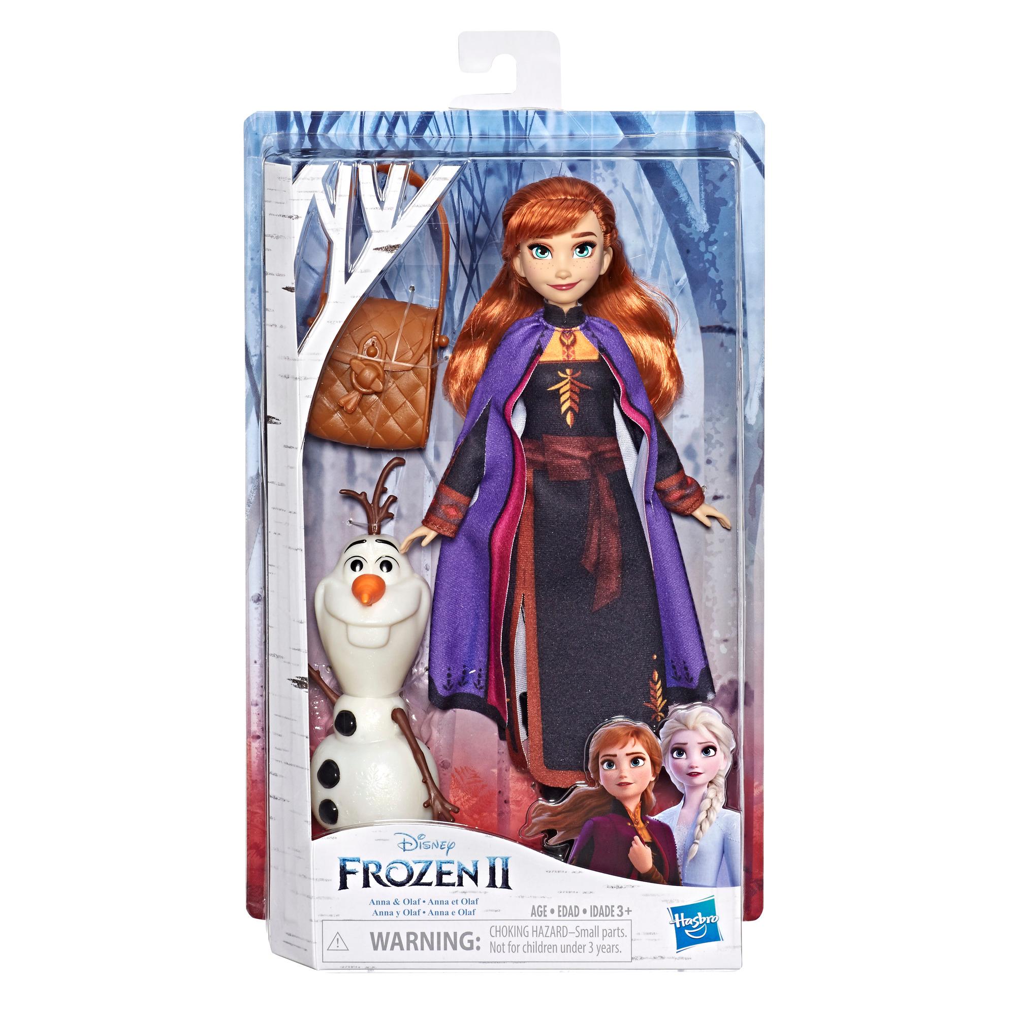 Hasbro Disney Frozen Anna Doll With Buildable Olaf Figure and Backpack Accessory ฮาสโบร ดิสนี่ย์ โฟรเซ่น ตุ๊กตาอันนา สูง 27 ซม. ลิขสิทธิ์แท้
