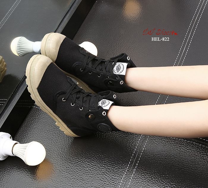 รองเท้าผ้าใบแคนวาสพับได้ (สีฟ้า)