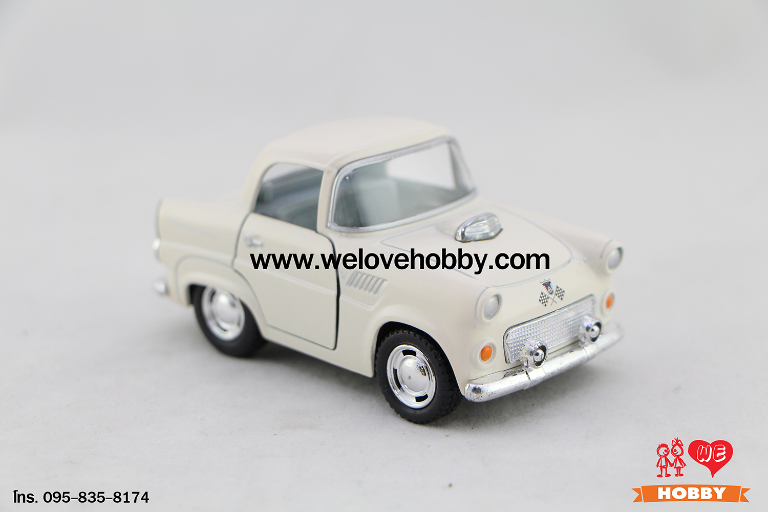 โมเดลรถคลาสสิค1955 Ford Thunderbird ไซส์เล็ก สีเขียว Scale : 4”