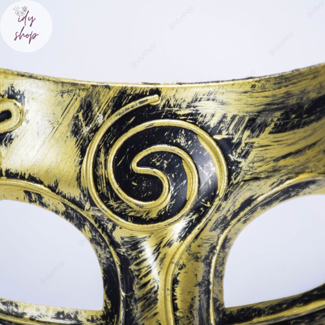 หน้ากากนักรบโรมันกรีกโบราณ สีโลหะโบราณ สไตล์กลาดิเอเตอร์ (Gladiator) Fancy Roman Mask หน้ากากแฟนซี ผู้ชาย หน้ากากแฟนซีครึ่งหน้า หน้ากากแฟนซี idyshop