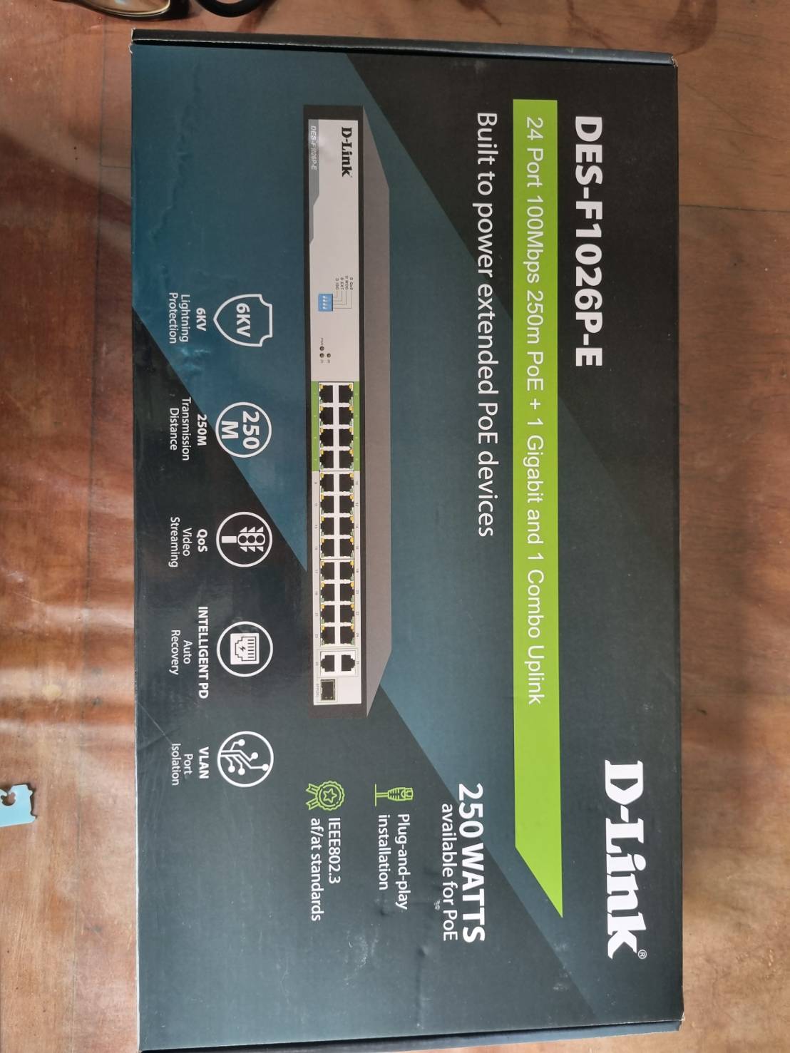 D-Link DES-F1026P-E 250M 24-Port 10/100 PoE/PoE+