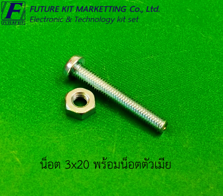 FuturePack FP8003 น็อต 3x20 พร้อมน็อตตัวเมีย