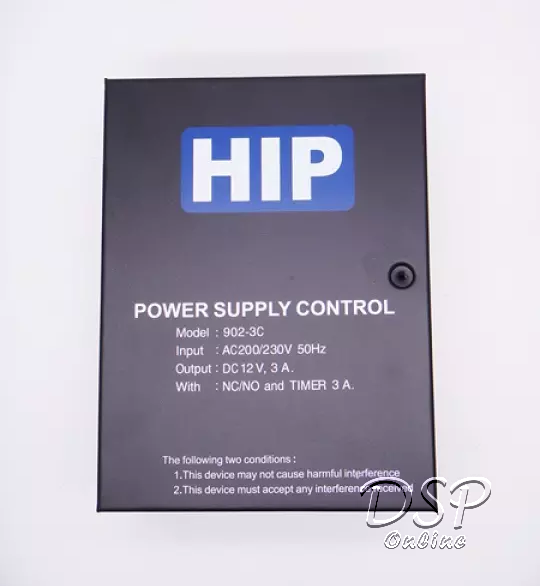 ขายถูก HIP ตู้ Power Supply 902-3C ,12V 3A (มีช่องใส่ Batt 12V3AH ต้องซื้อเเบตเพิ่ม) สำหรับ Access Control
