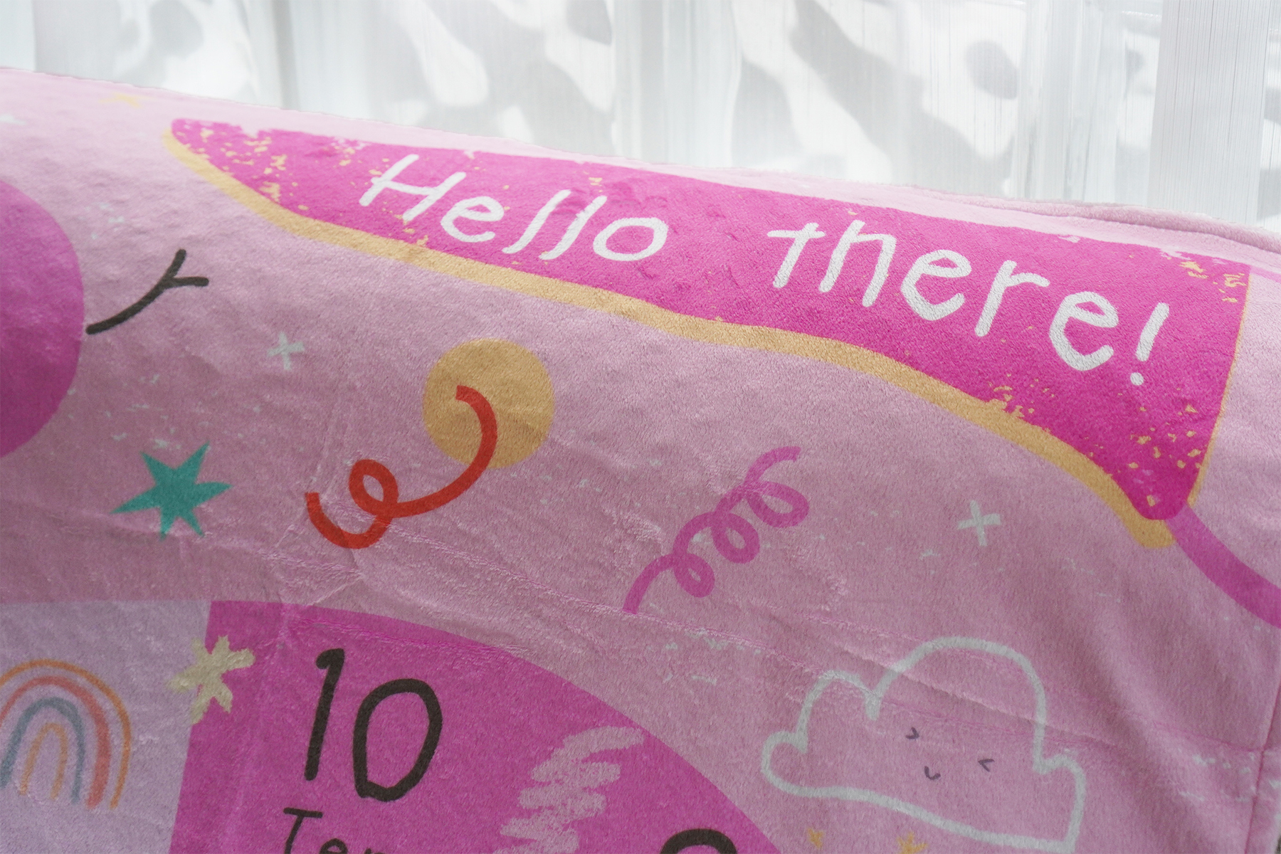 ผ้าห่ม Minky 75x100cm พร้อมส่ง ลายมังกร Snake and Ladders - Pink