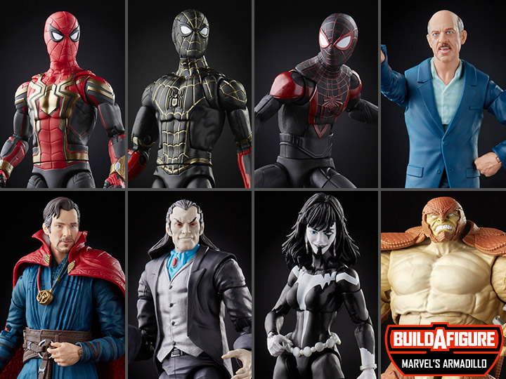 Hasbro Marvel Legends Series Spider-Man : No Way Home Set of 7 (Armadillo BAF) 6-inch Scale Figure ฮาสโบร มาร์เวล เลเจนด์ ซีรี่ย์ส สไปเดอร์-แมน : โน เวย์ โฮม ครบเซ็ต7ตัว พร้อม BAF อาร์มาดิลโล ลิขสิทธิ์แท้
