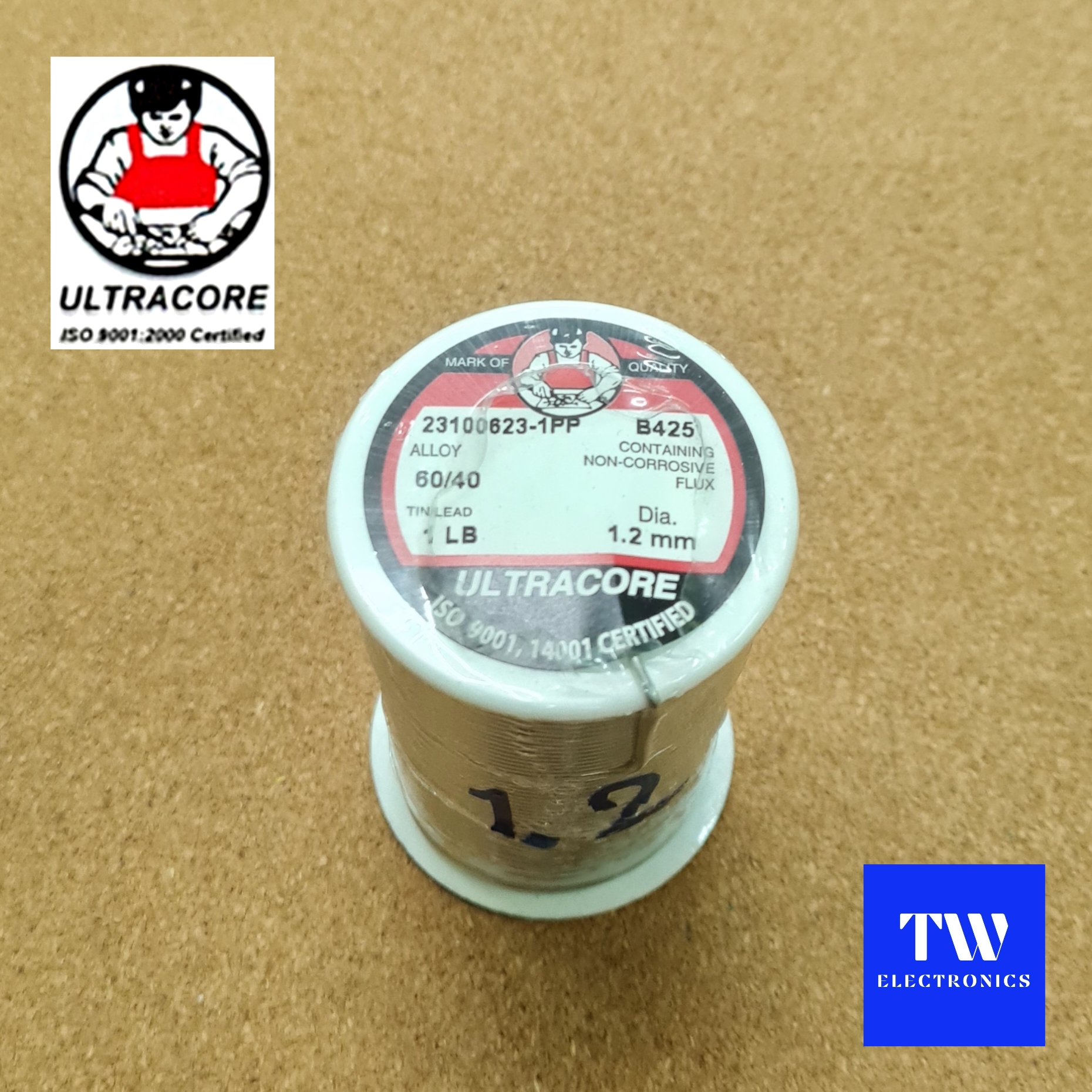 ตะกั่วบัดกรี ULTRACORE 1.2 มม. / 1 ปอนด์