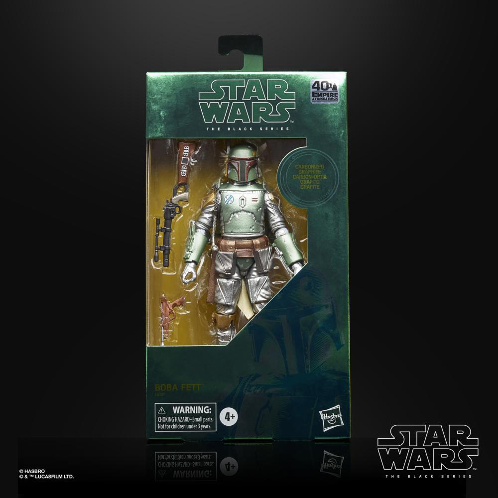 Hasbro Star Wars The Black Series Carbonized Collection Boba Fett 6-inch-scale Figure ฮาสโบร สตาร์ วอร์ส เดอะ แบล็ค ซีรีส์ หุ่นโมเดลฟิกเกอร์ คาร์บอนไนซ์ โบบา เฟทท์ ขนาด6 นิ้ว ลิขสิทธิ์แท้