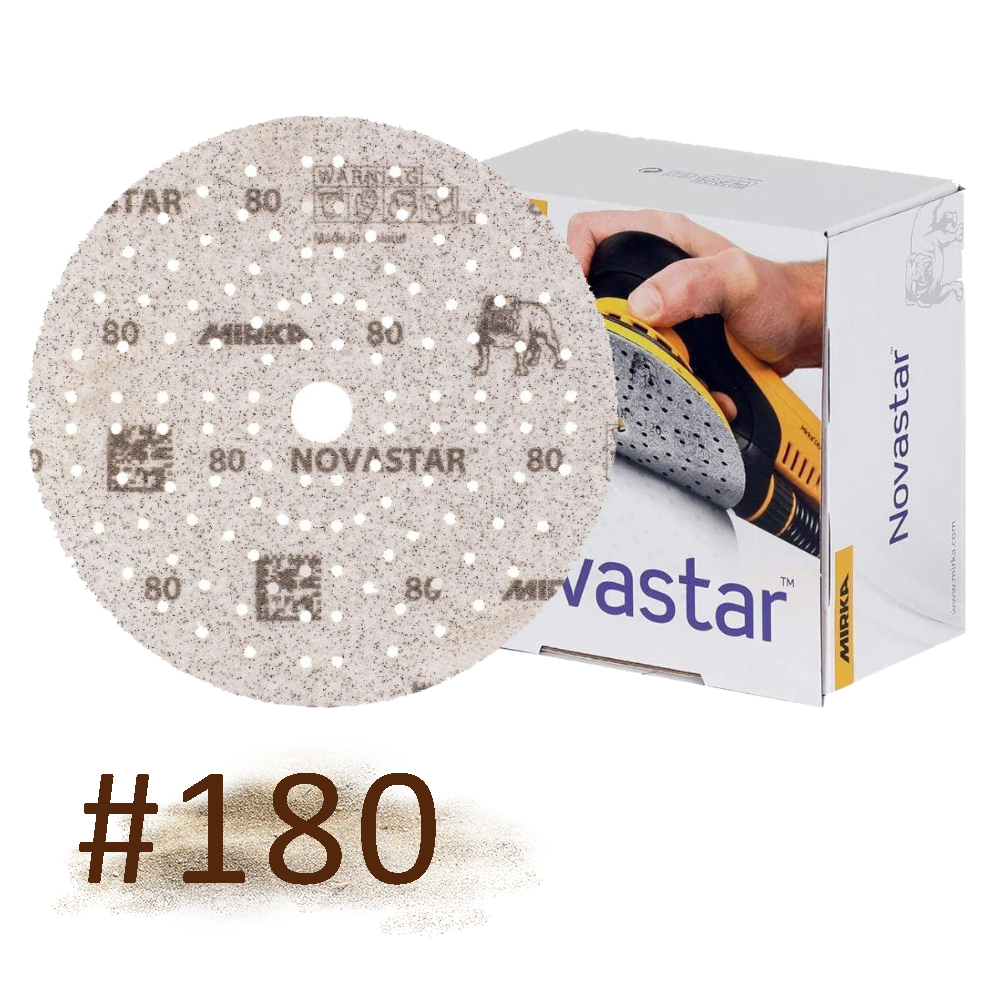 Novastar กระดาษทรายกลม 6นิ้ว 121H เบอร์ #180