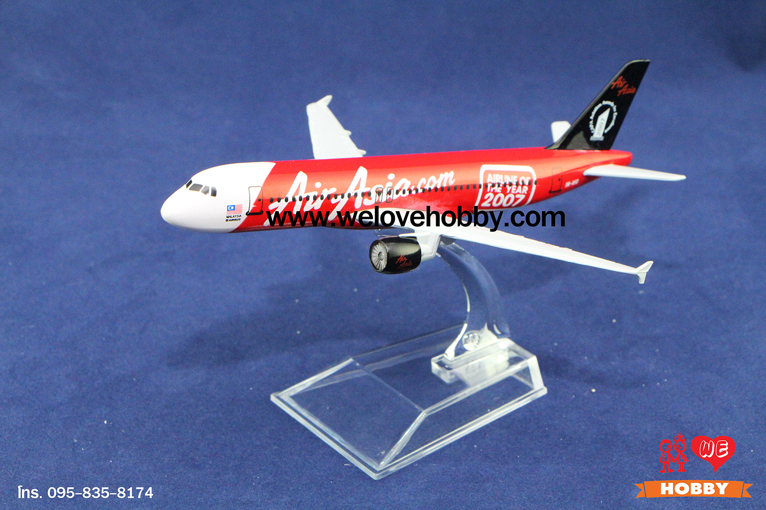 โมเดลเครื่องบิน Air Asia (Airbus A320) Best Low Cost Airlines - Skytrax มาเลเซีย