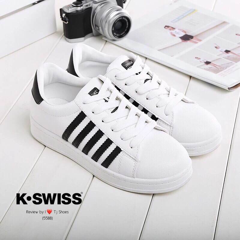 รองเท้าผ้าใบ Style K Swiss (แดงน้ำเงิน)