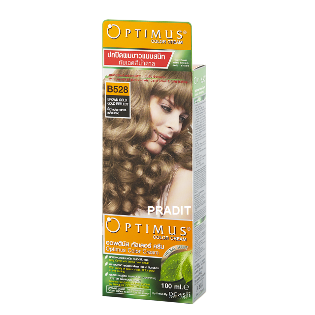 Optimus Color Cream ออพติมัส คัลเลอร์ ครีม เบอร์B528 น้ำตาลประกายทองเหลือบทอง 100 มล 235 กรัม