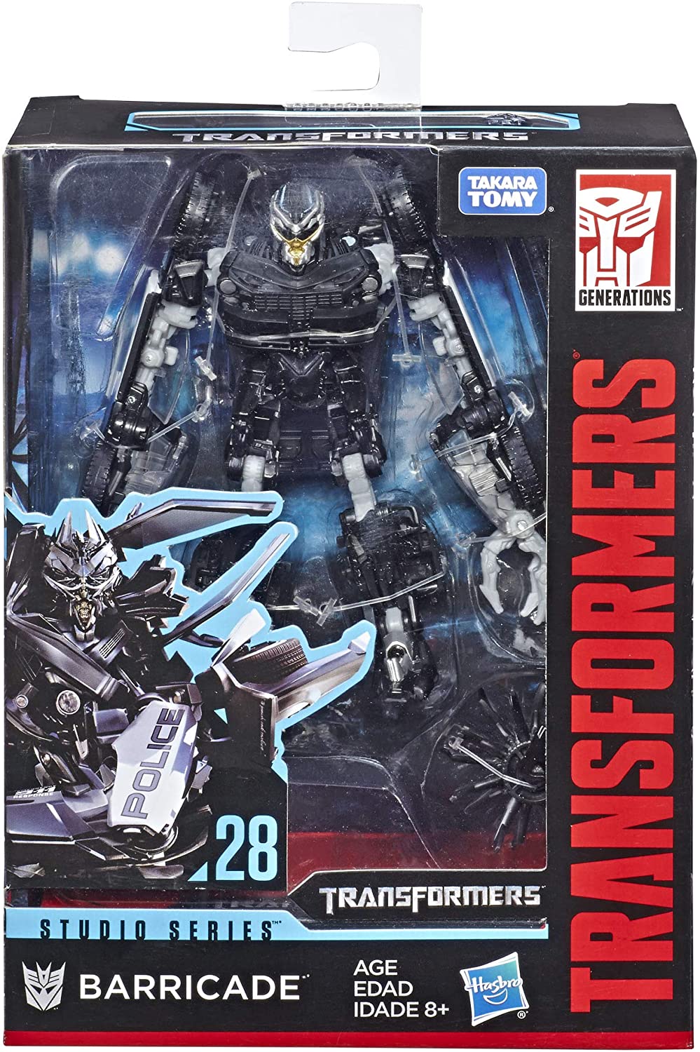 Hasbro Transformers Studio Series 28 Deluxe Class Barricade 4.5 Inch Action Figure ฮาสโบร ทรานสฟอเมอร์ส สตูดิโอ ซีรีย์ส 28 ดีลักซ์ คลาส หุ่นยนต์บาร์ริเคท 4.5 นิ้ว ลิขสิทธิ์แท้