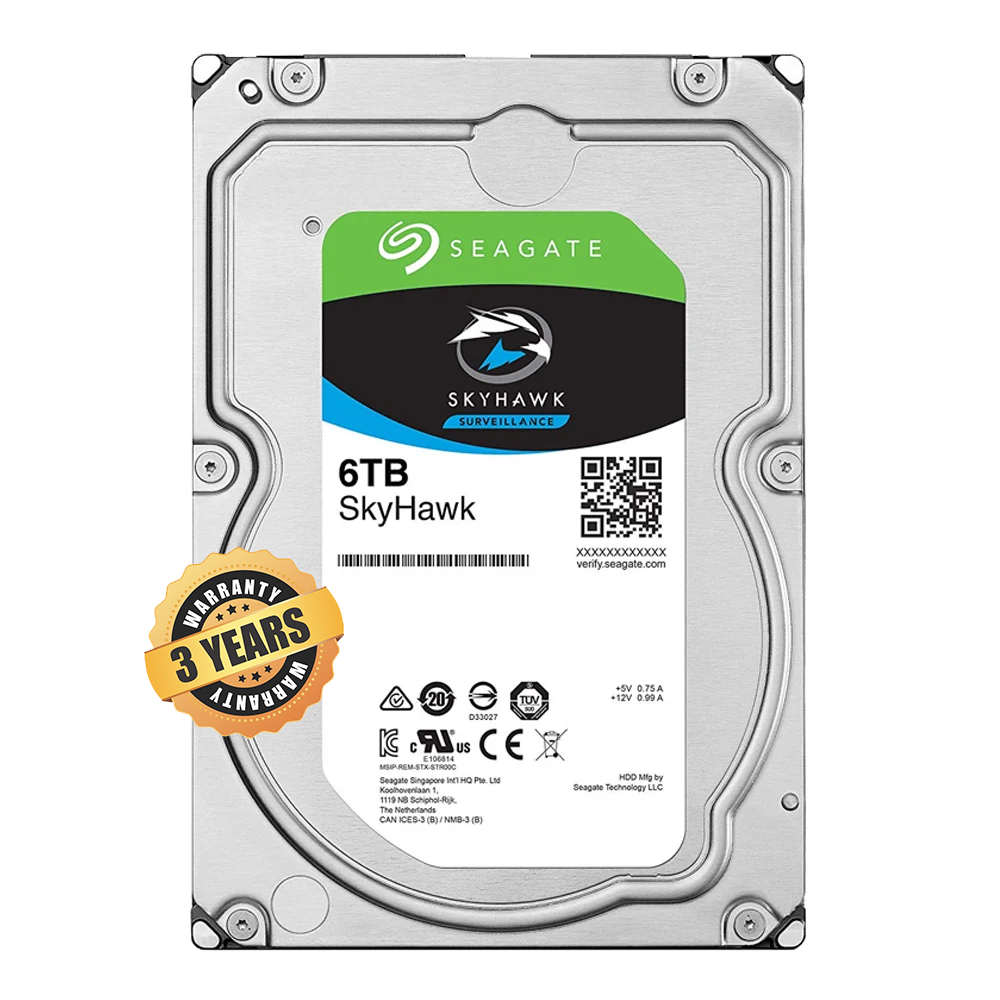 6TB. SEAGATE Skyhawk ของใหม่ ประกัน 3ปี ST6000VX001