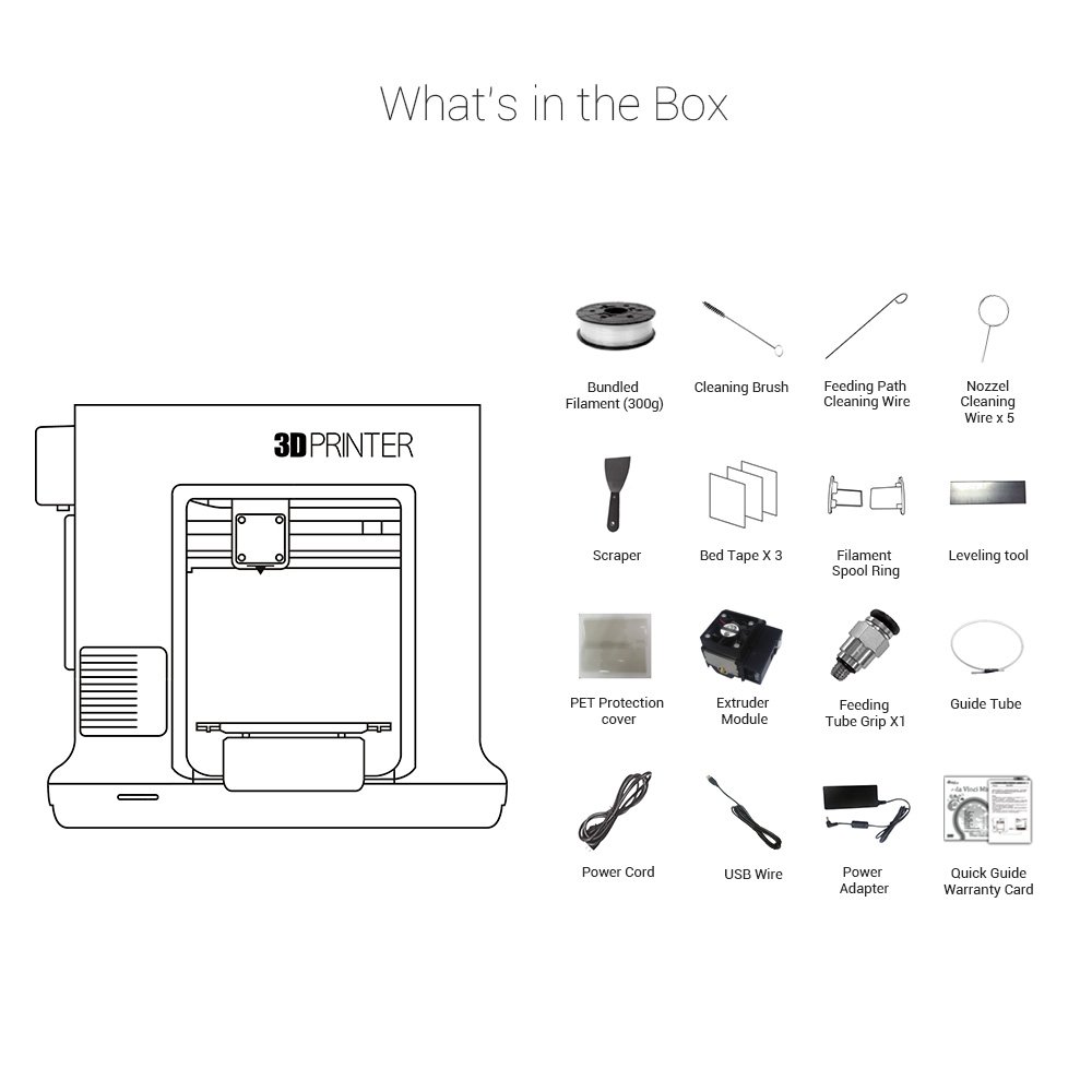 ขายถูก XYZ DAVINCI MINI MAKER เครื่องพิมพ์3มิติ (come with 300g x 1 spool) ประกันศูนย์ไทย