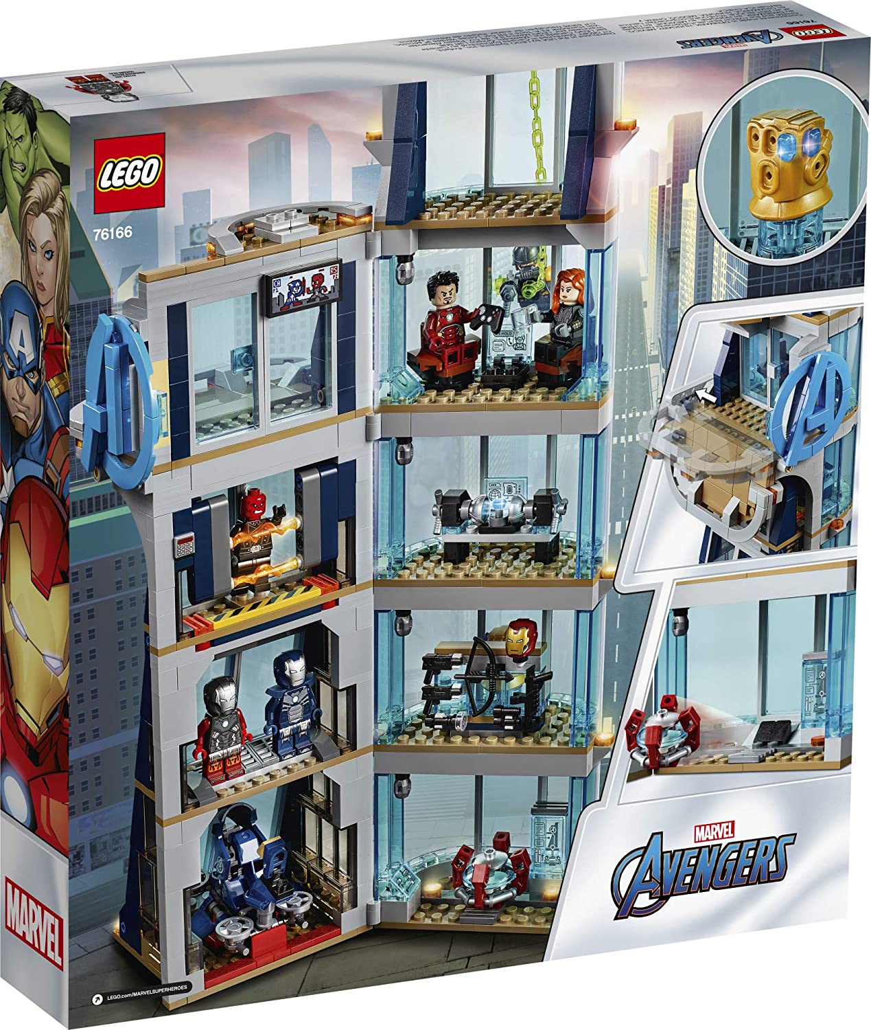 LEGO ตัวต่อเสริมทักษะ เลโก้ Marvel Avengers: Avengers Tower Battle รุ่น 76166