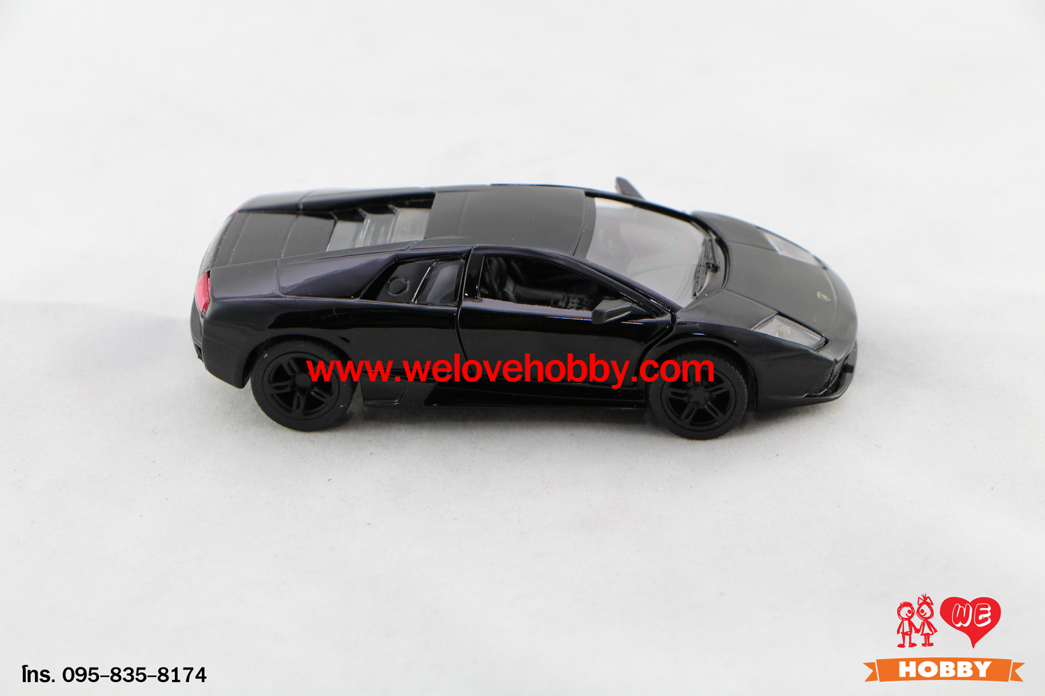 โมเดลรถ Lamborghini Murciélago LP640 สีดำ Scale 1:36