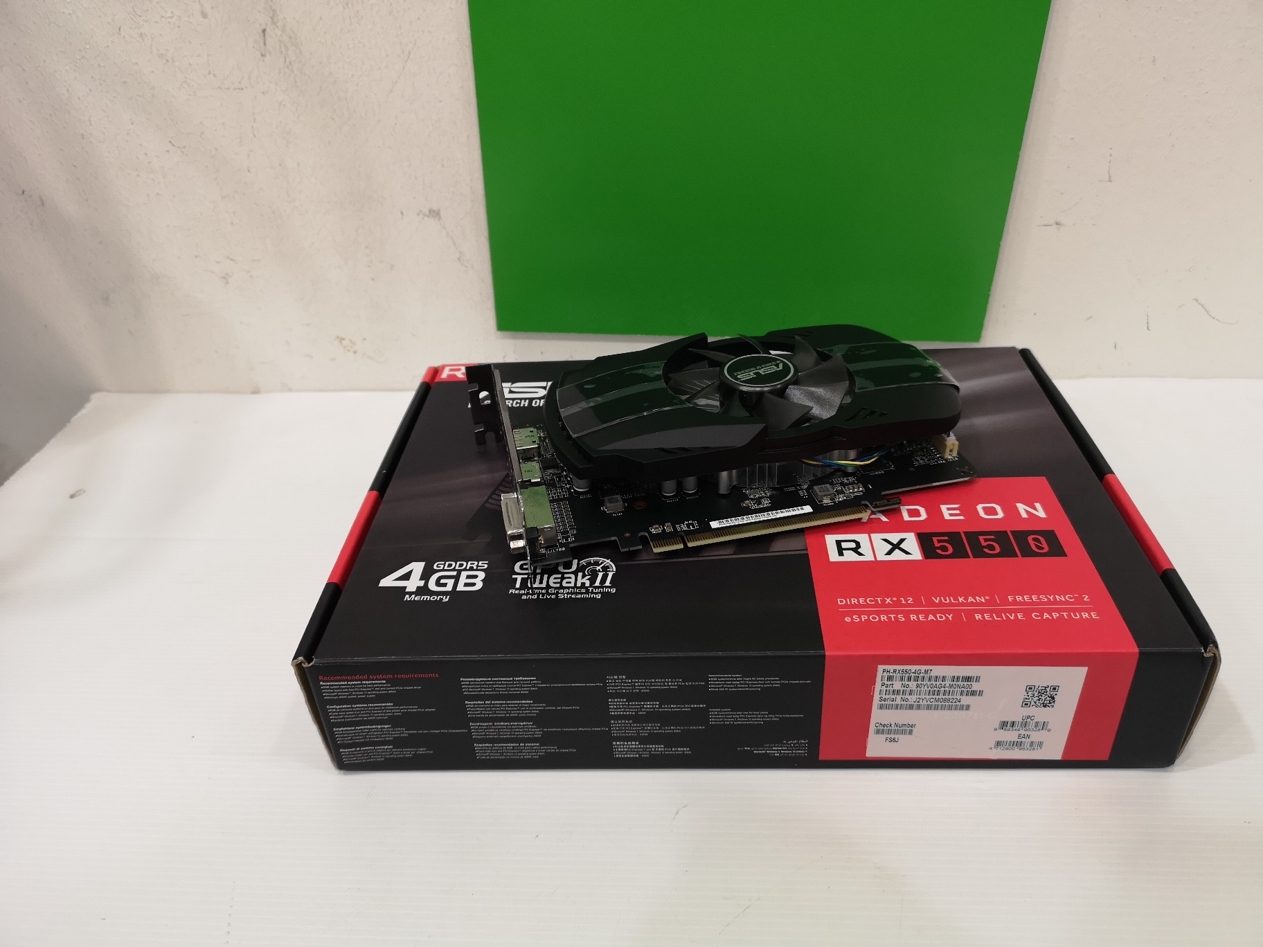 ASUS RX550 4GB. DDR-5 Synnex 08/2021