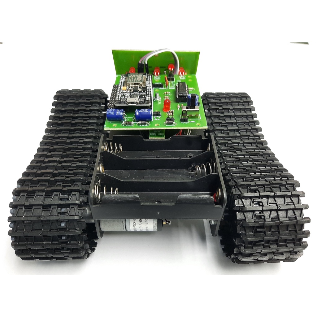 MB111 หุ่นยนต์ MICROBOT รถถังตีนตะขาบ เขียนโปรแกรมและควบคุมด้วย WiFi (ตัวถังโลหะ)