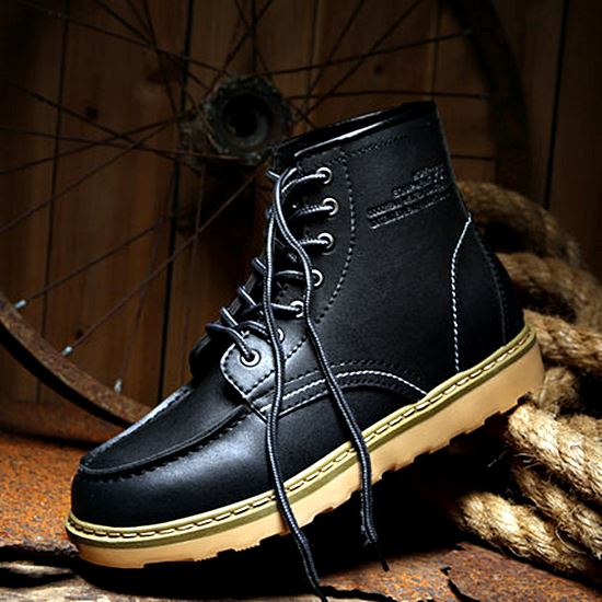 01069 รองเท้าบูท Miyano Martin Boots Leather Shoes high สไตล์วินเทจ [ชาย/หญิง] Size 39-44