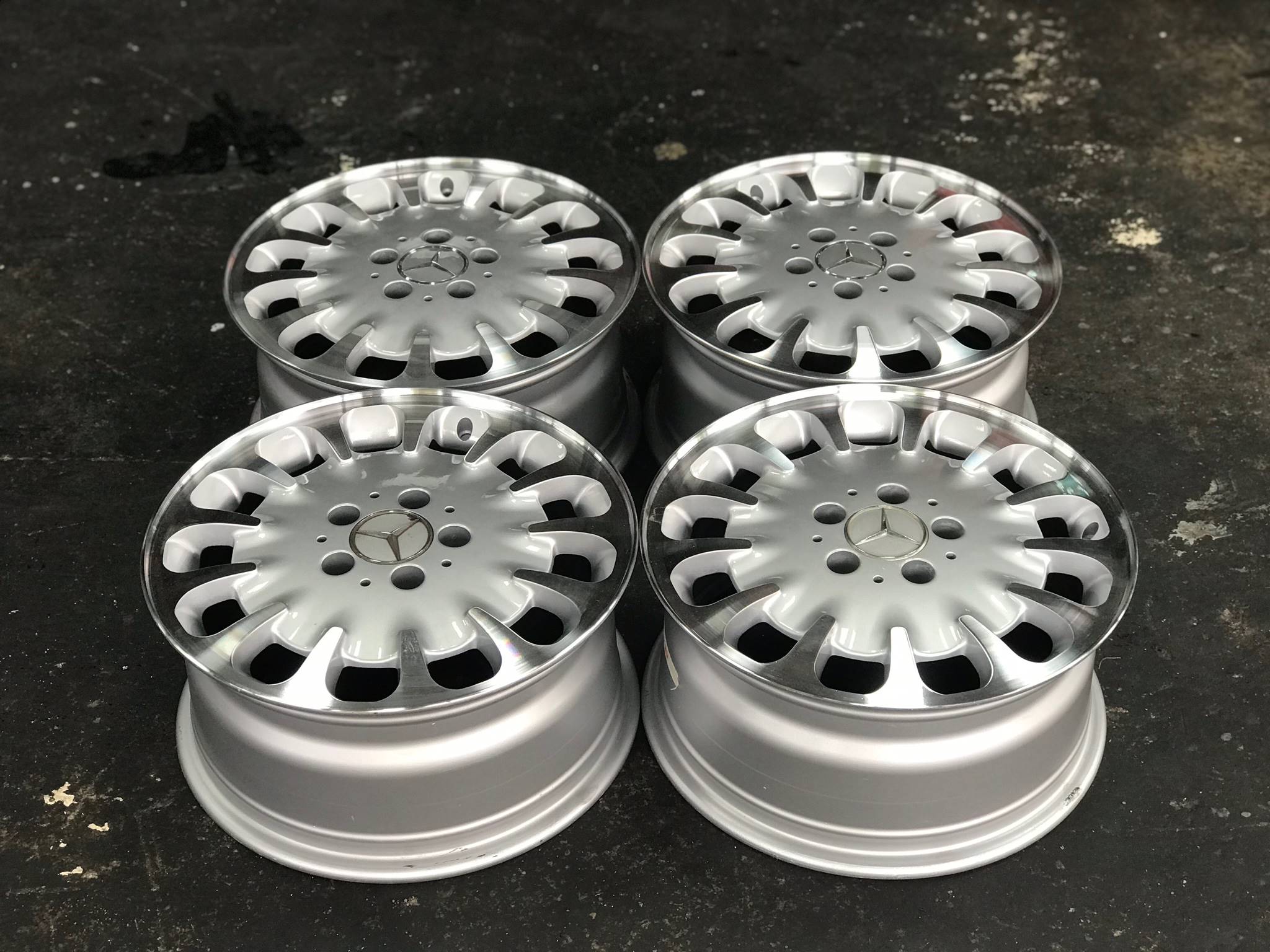 ล้อเบนซ์ ฝาเบียร์ 16 นิ้ว สภาพสวยเหมือใหม่เก๊บสีแล้ว