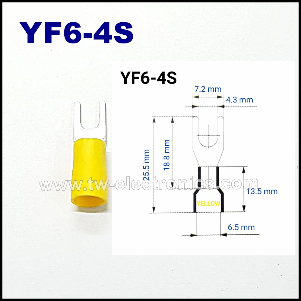 หางปลาแฉก หุ้ม(สีเหลือง) T-LUG / YF6-4S