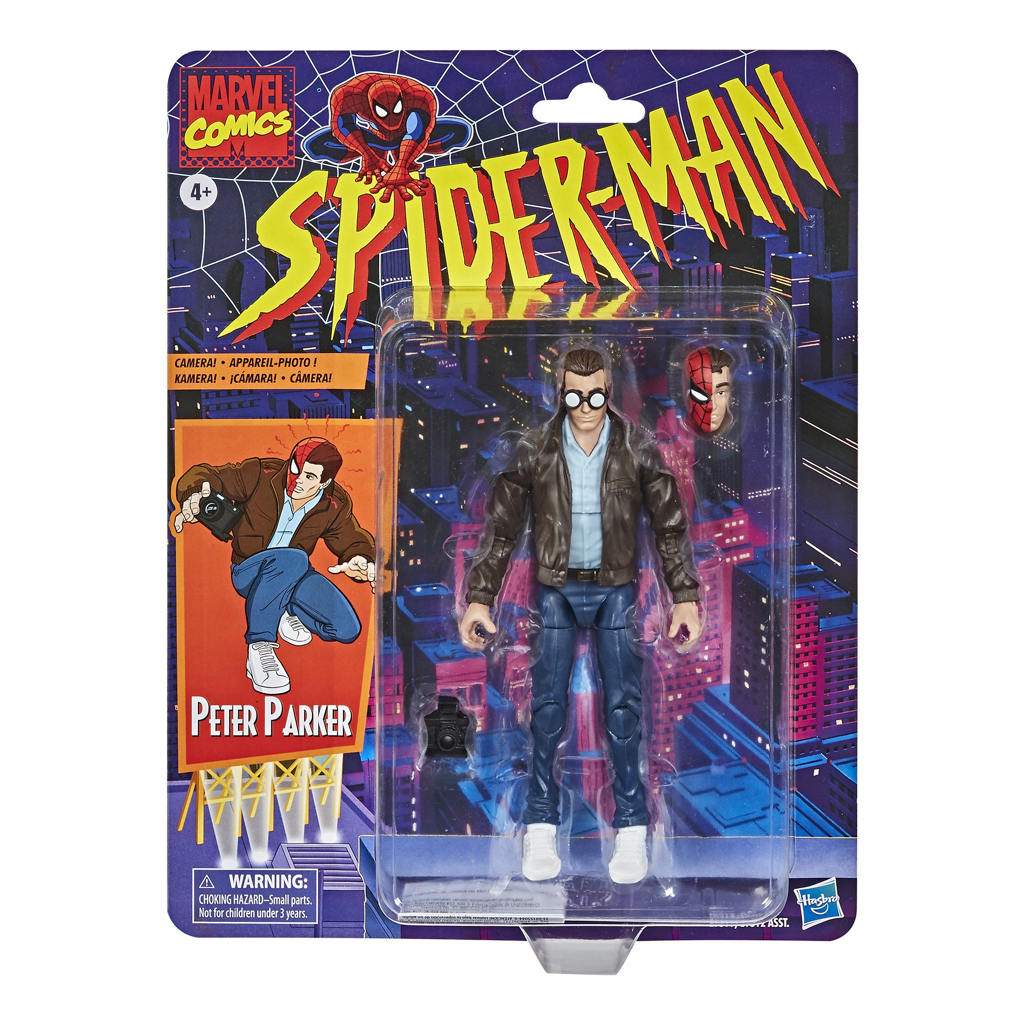 Hasbro Marvel Legends Retro Collection Peter Parker 6-inch Figure ฮาสโบร มาร์เวล เลเจนด์ ซีรี่ย์ส หุ่นโมเดลฟิกเกอร์ ปีเตอร์ ปาร์คเกอร์ ขนาด 6 นิ้ว ลิขสิทธิ์แท้